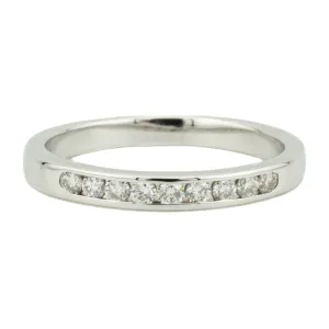 0.25ctw Diamond Accented Wedding Band Ring in 14K White Gold - Size 5