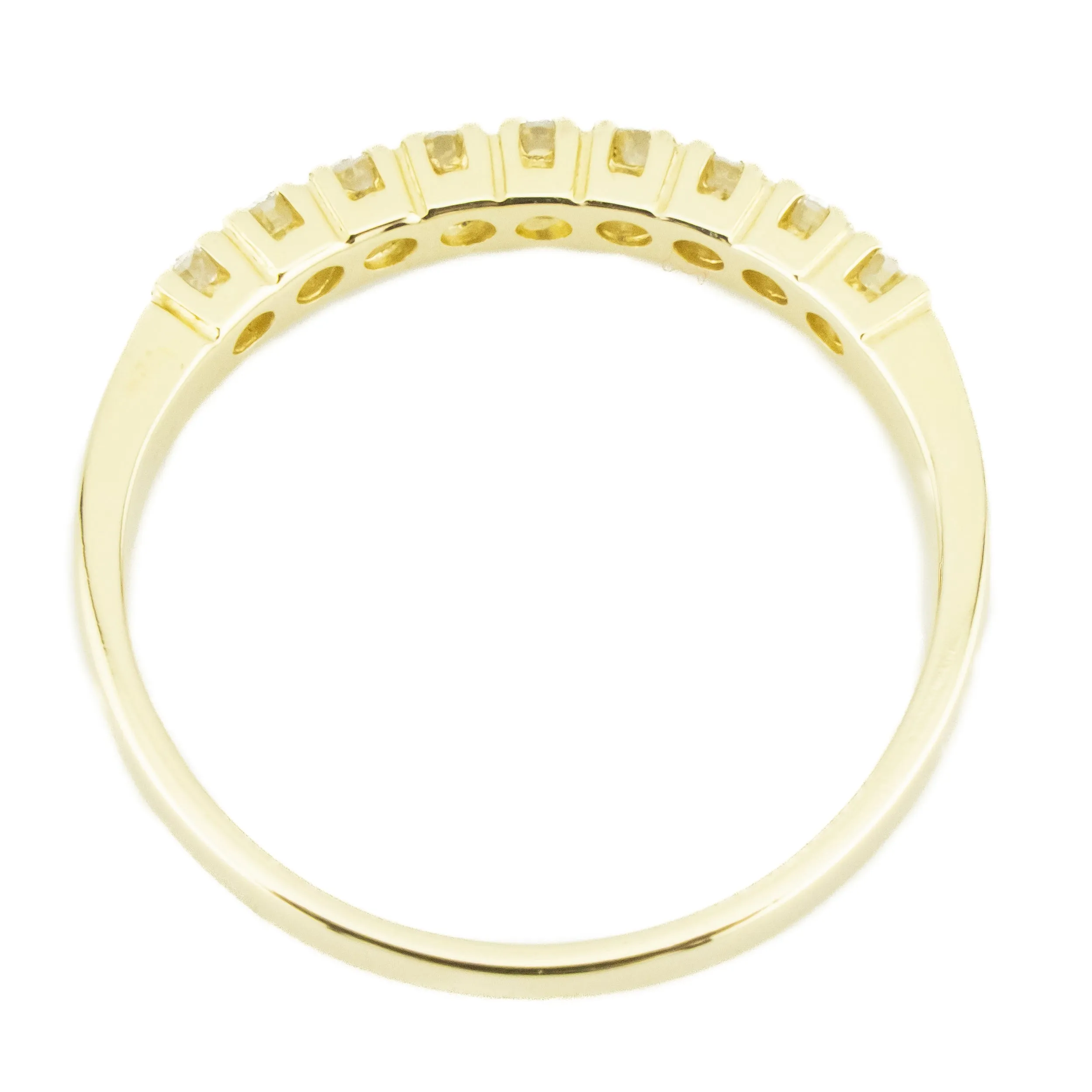 0.25ctw Diamond Accented Wedding Band Ring in 18K Yellow Gold - Size 5.75