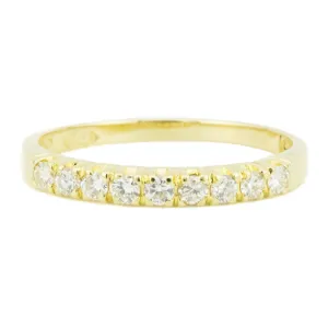 0.25ctw Diamond Accented Wedding Band Ring in 18K Yellow Gold - Size 5.75