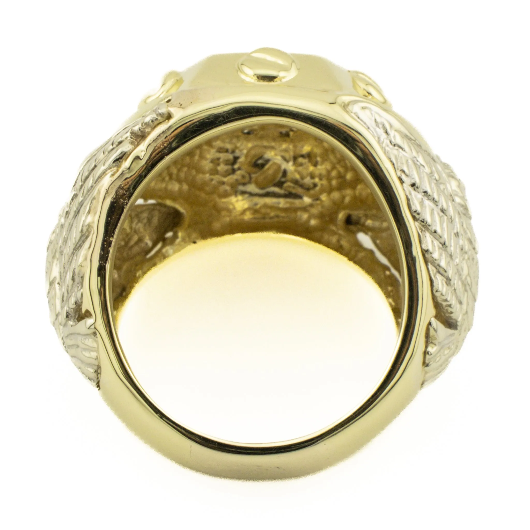0.38ctw Diamond Accented Gent's Ring in 14K Two Tone Gold -Size 14