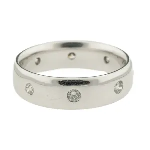 0.40ctw Diamond Accented Wedding Band in 14K White Gold - Size 8.5