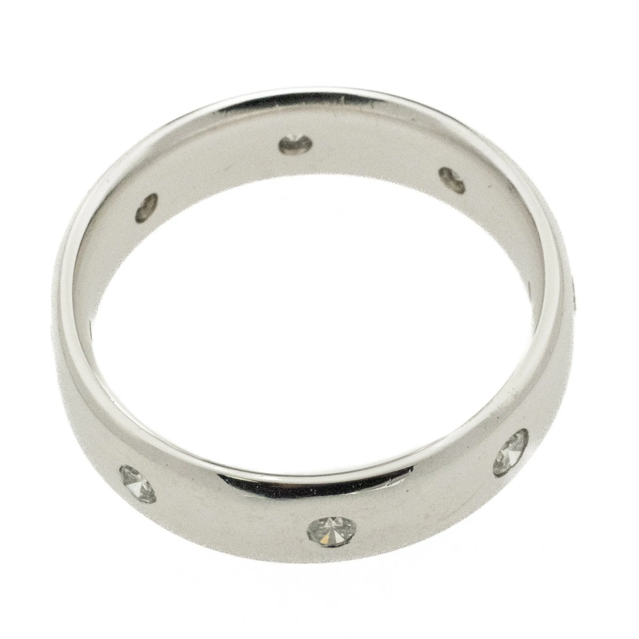 0.40ctw Diamond Accented Wedding Band in 14K White Gold - Size 8.5