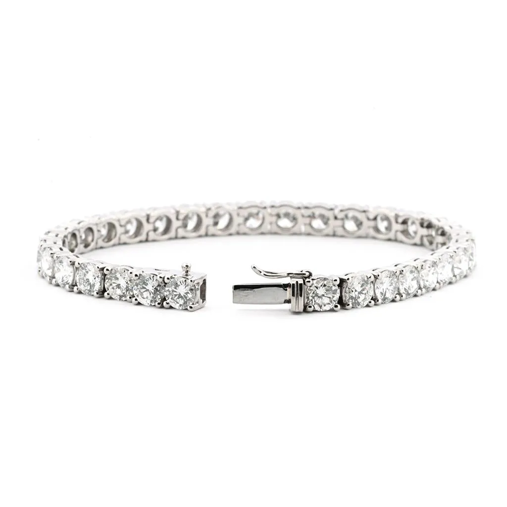 16.55ctw Round Diamond Tennis Bracelet, 7" - 950 Platinum