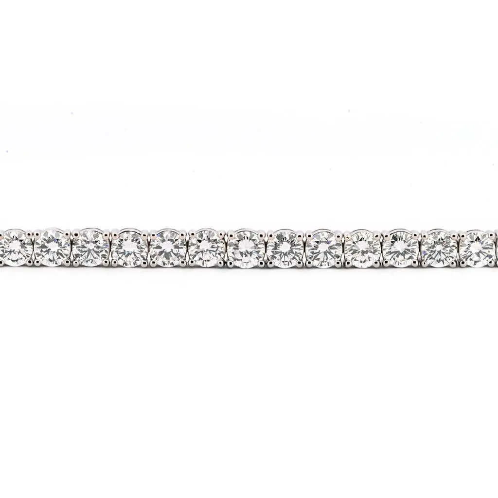 16.55ctw Round Diamond Tennis Bracelet, 7" - 950 Platinum