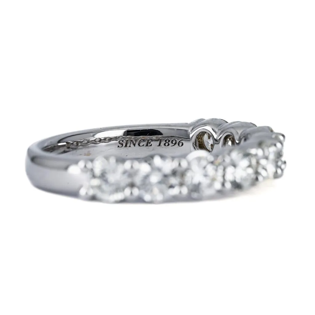 1.87CTW 9 DIAMOND BAND, Round, Size 7 - 14K WHITE GOLD