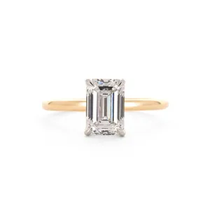2.07ctw Emerald Lab Grown Diamond Engagement Ring - 14K White Gold