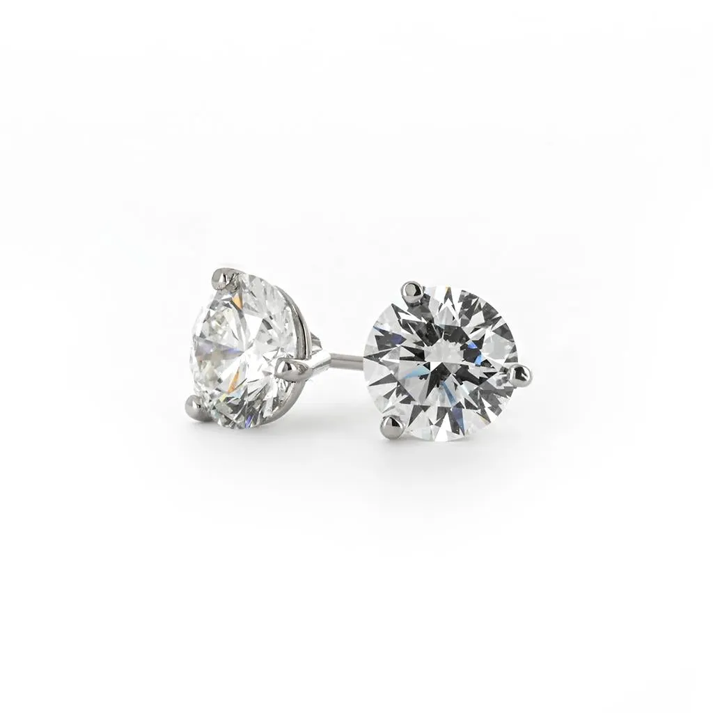 .28CTW Martini Diamond Studs - 14K White Gold