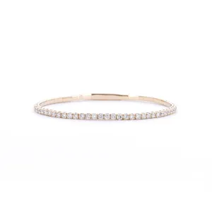 3.0ctw Diamond Flex Bangle -Yellow Gold