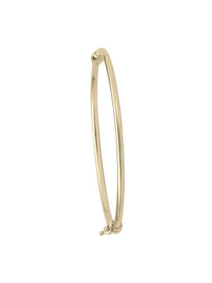 3MM YELLOW GOLD HIGH POLISH TUBE BANGLE