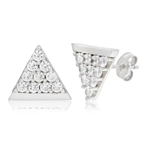 9ct White Gold Wonderful Cubic Zirconia Stud Earrings