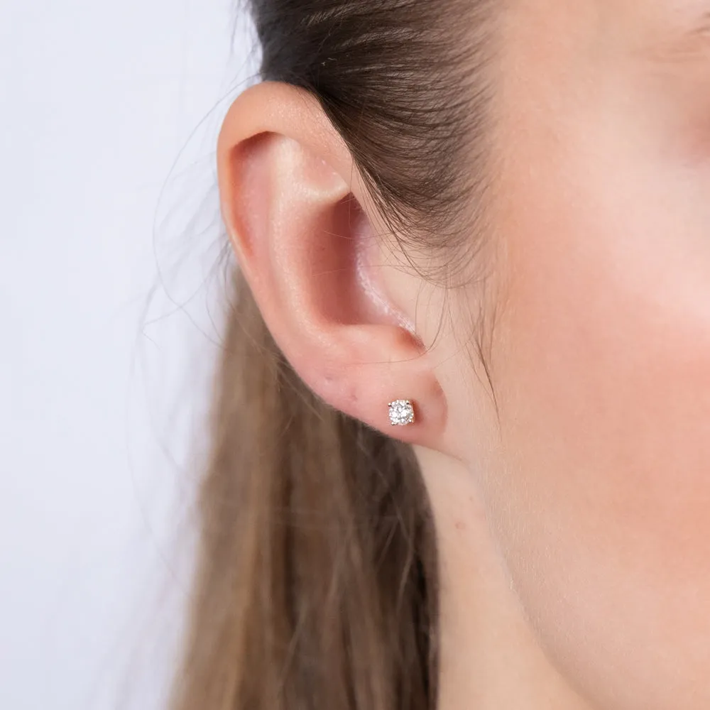 9ct Yellow Gold 0.30 Carat Diamond Stud Earrings