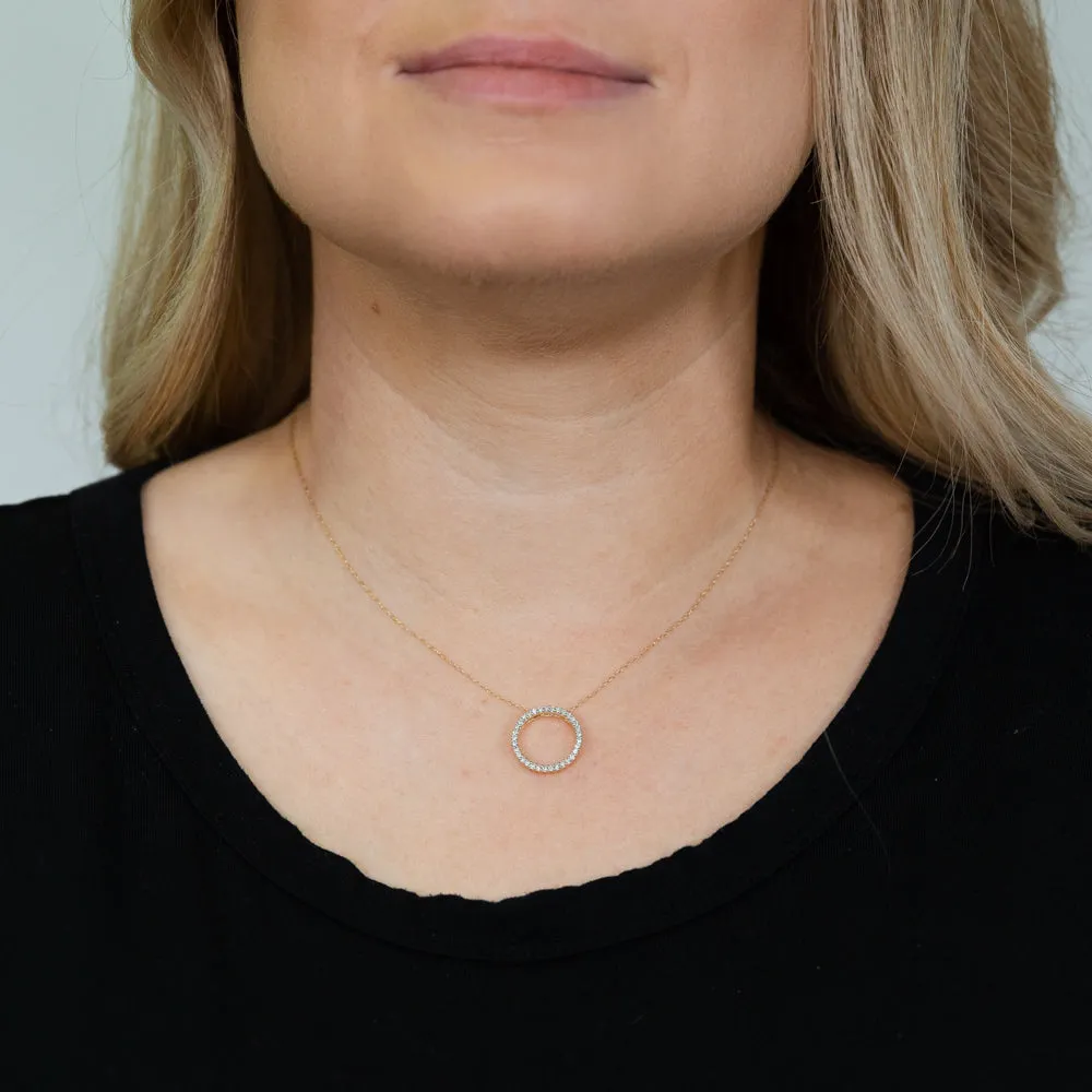 9ct Yellow Gold 1/4 Carat Diamond Pendant