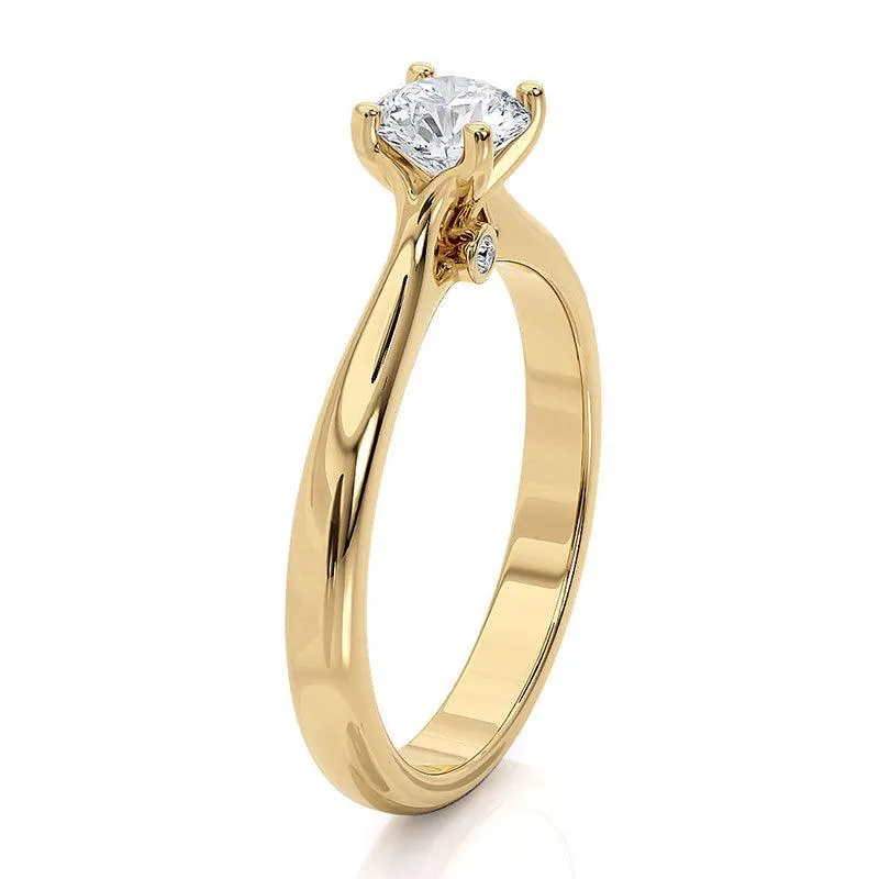 Asti - Diamond Solitaire Ring Yellow Gold