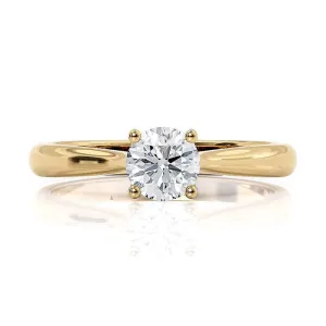 Asti - Diamond Solitaire Ring Yellow Gold