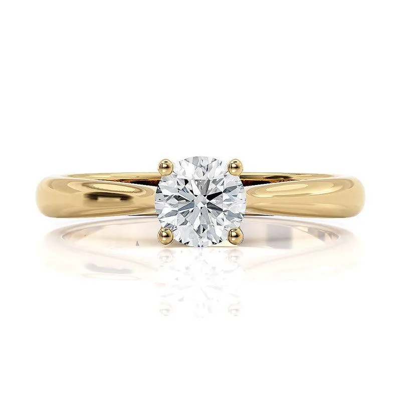 Asti - Diamond Solitaire Ring Yellow Gold