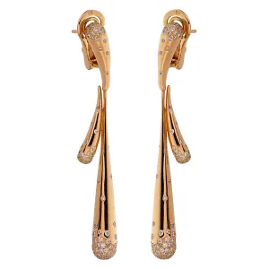 Audemars Piguet Diamond 18k Rose Gold Drop Earrings