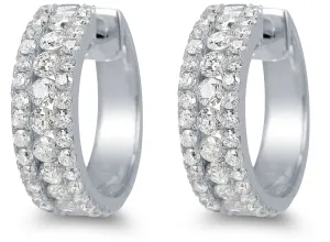Bandiera Jewellers Diamond Hoop Earrings 0.98ct AER-9840
