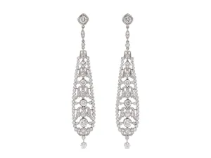 Beladora 'Reimagined' Diamond Pendant Earrings in 18K White Gold