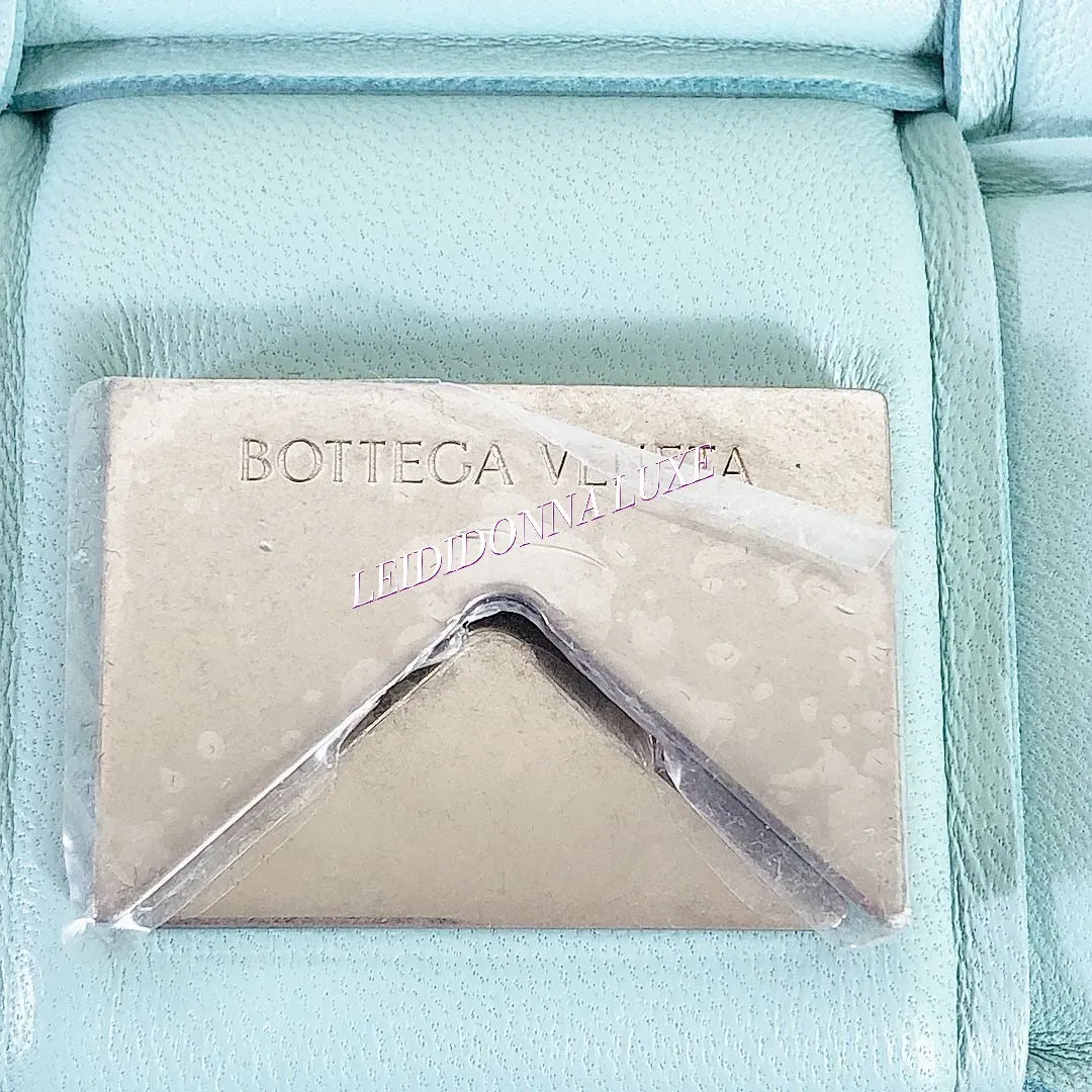 Bottega Veneta Padded Casette Sky Blue Supple Lambskin, Silver-tone Hardware