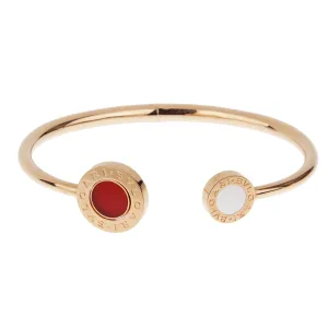 Bvlgari Bvlgari Carnelian Mother of Pearl 18k Rose Gold Cuff Bangle