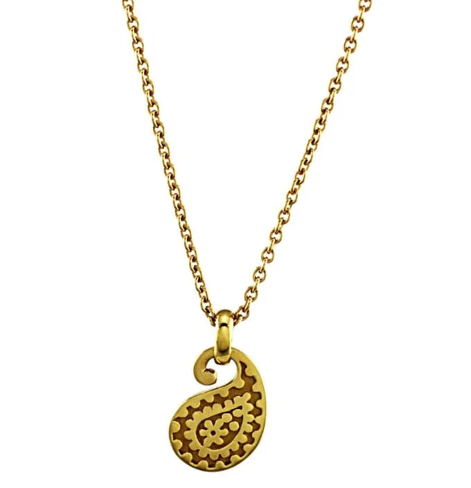 Carrera Y Carrera Diamond Yellow Gold Paisley Pendant