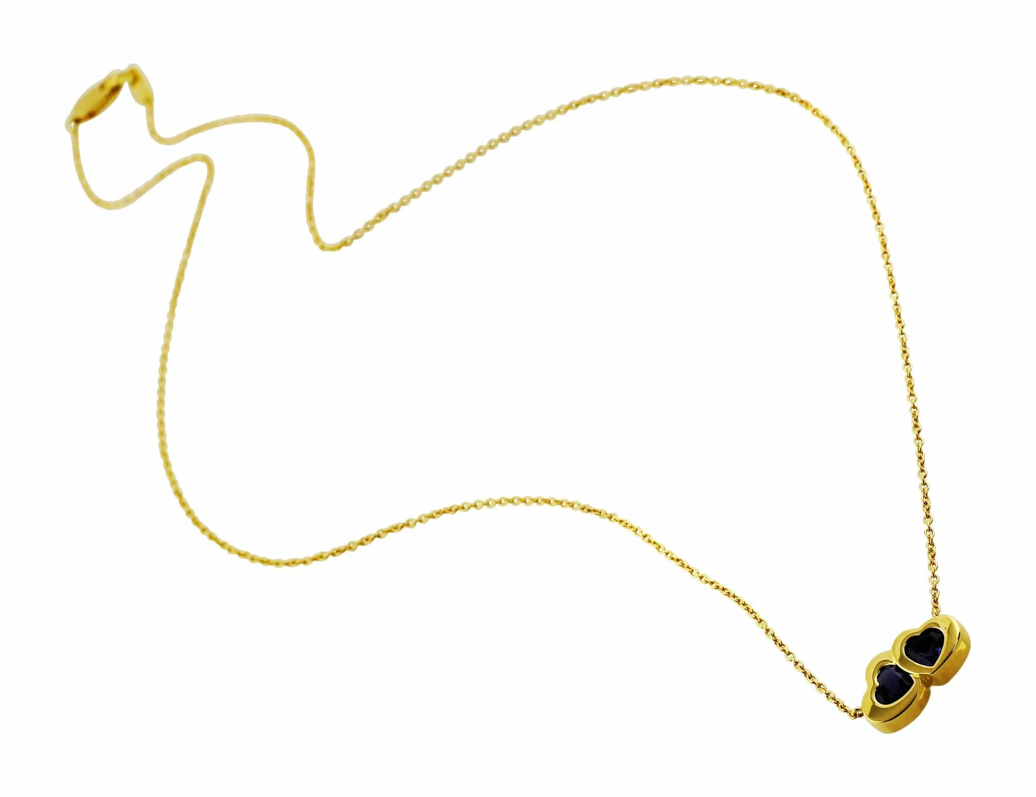 Carrera Y Carrera Iolite 2 Hearts Pendant Necklace