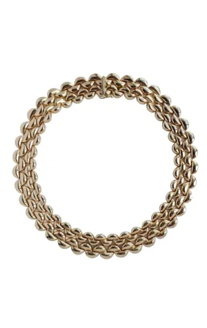 Cartier 1990s Syla Demi-Lune 4-Row 18k Gold Choker Necklace