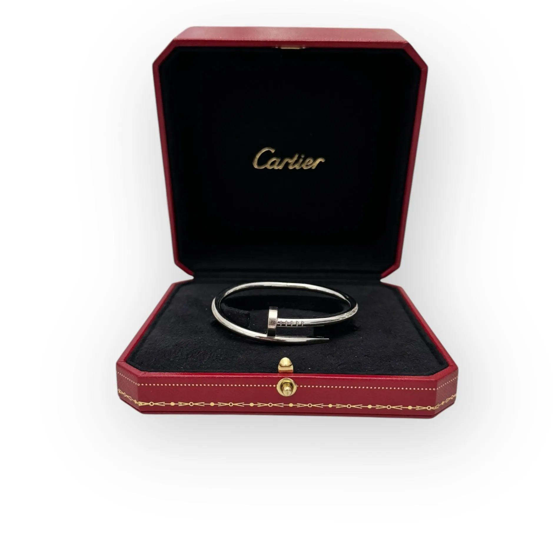 Cartier Classic Model Juste Un Clou Bracelet White Gold, JUC Size 15