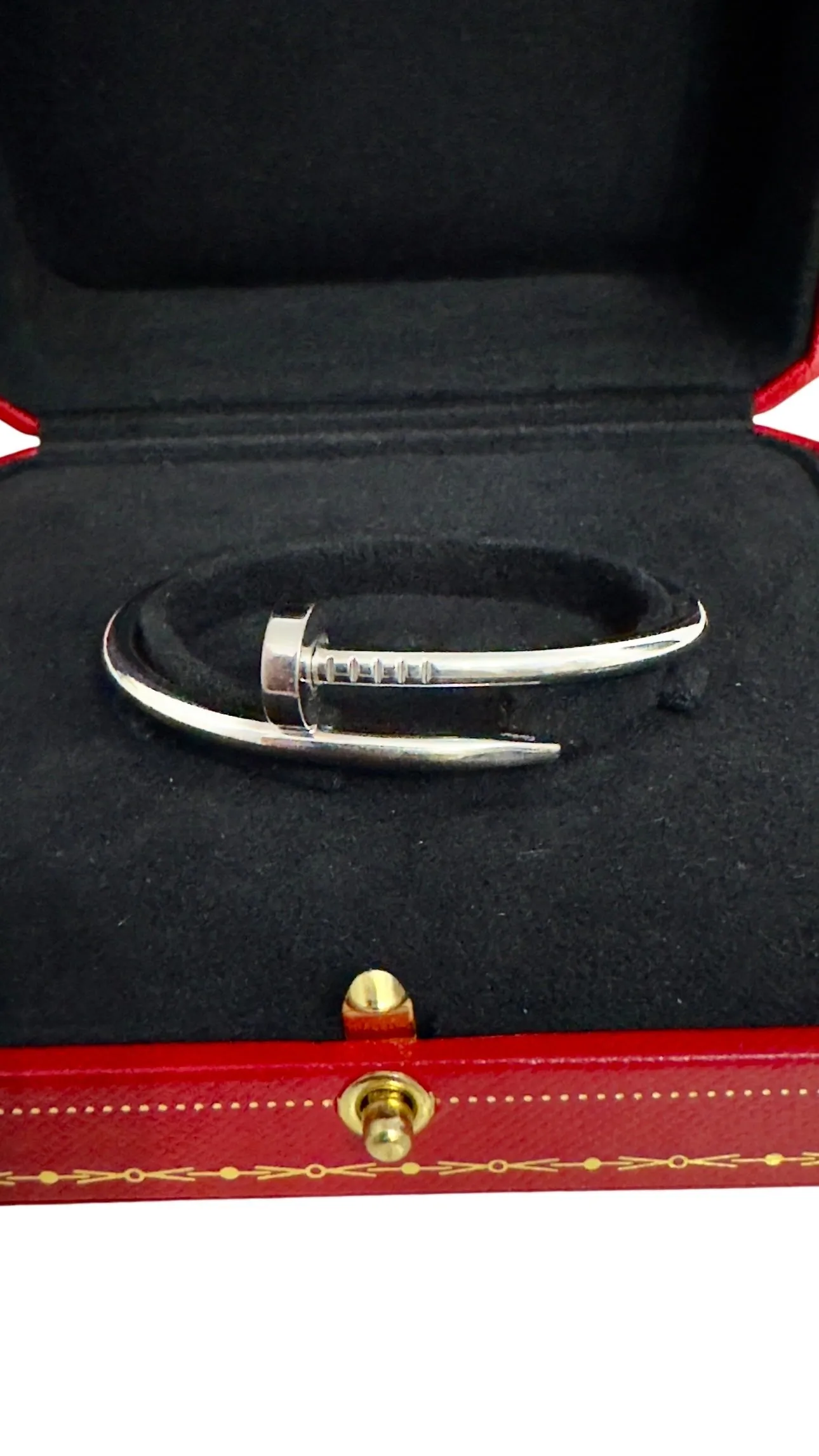 Cartier Classic Model Juste Un Clou Bracelet White Gold, JUC Size 15