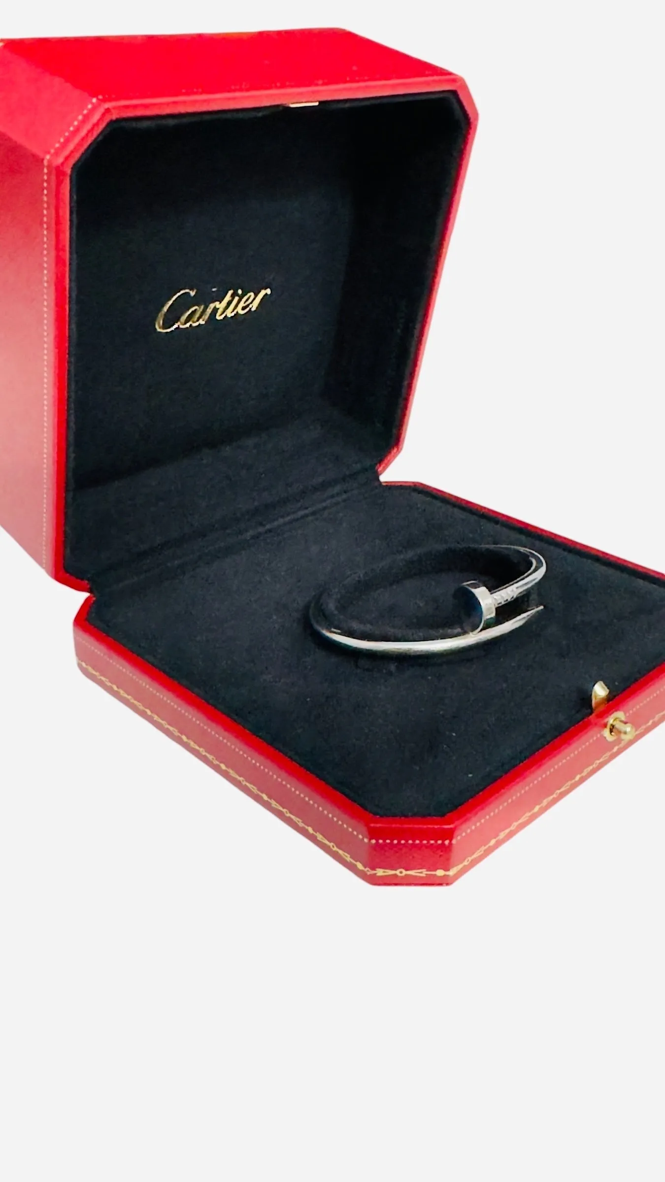 Cartier Classic Model Juste Un Clou Bracelet White Gold, JUC Size 15
