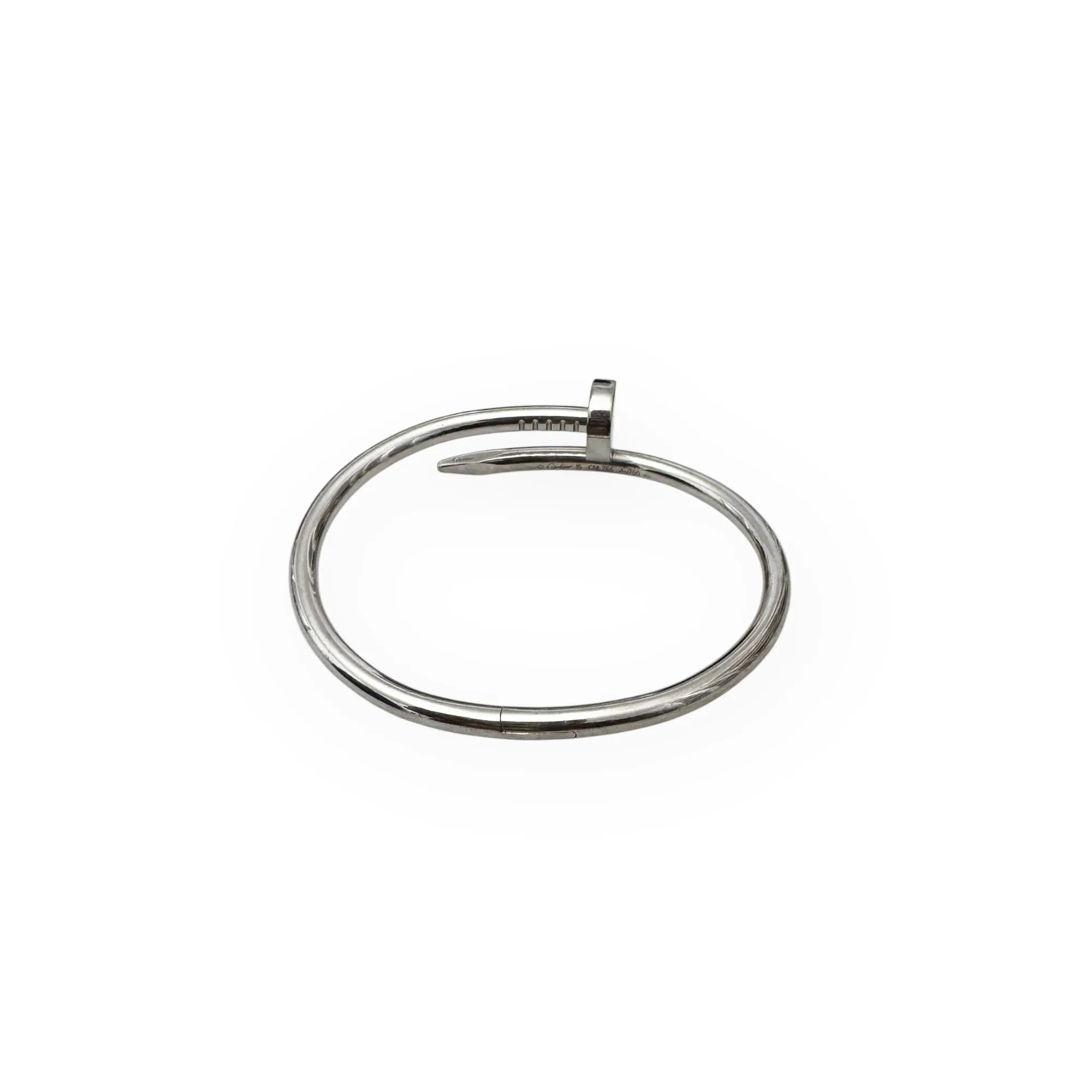Cartier Classic Model Juste Un Clou Bracelet White Gold, JUC Size 15