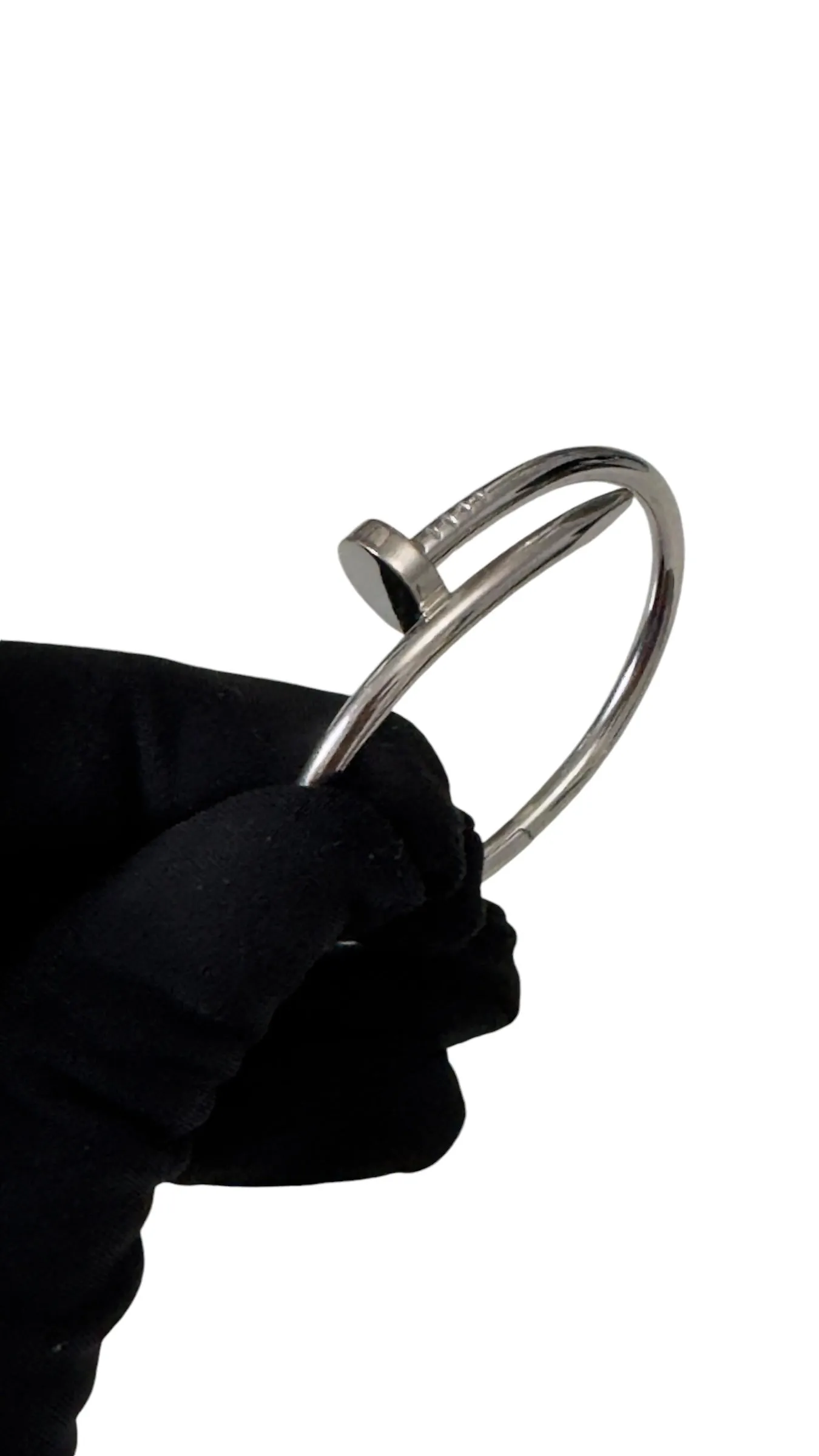 Cartier Classic Model Juste Un Clou Bracelet White Gold, JUC Size 15