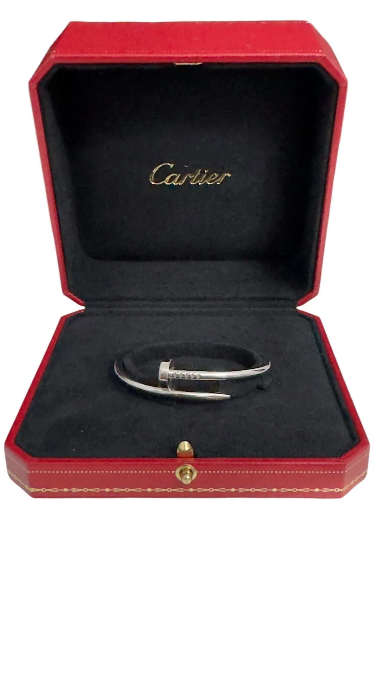 Cartier Classic Model Juste Un Clou Bracelet White Gold, JUC Size 15