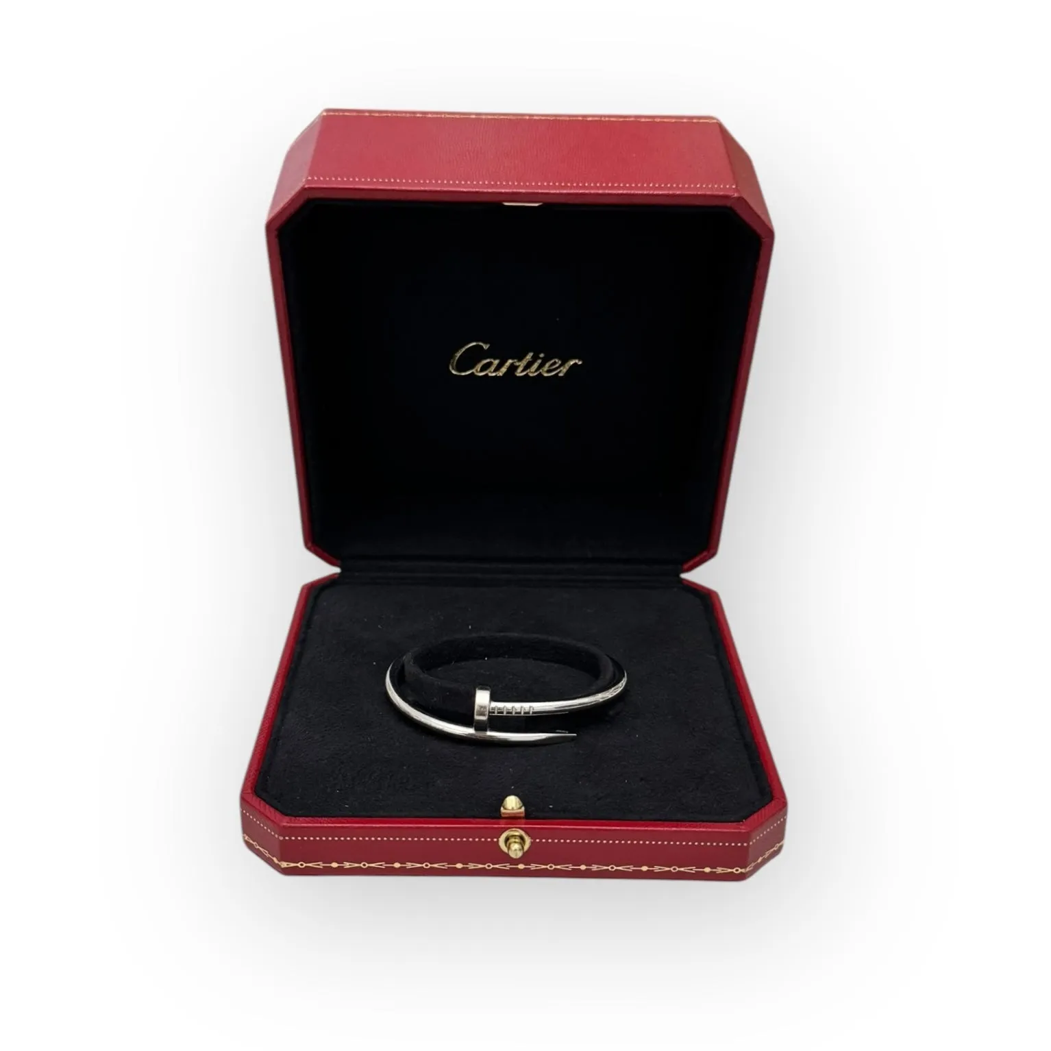 Cartier Classic Model Juste Un Clou Bracelet White Gold, JUC Size 15