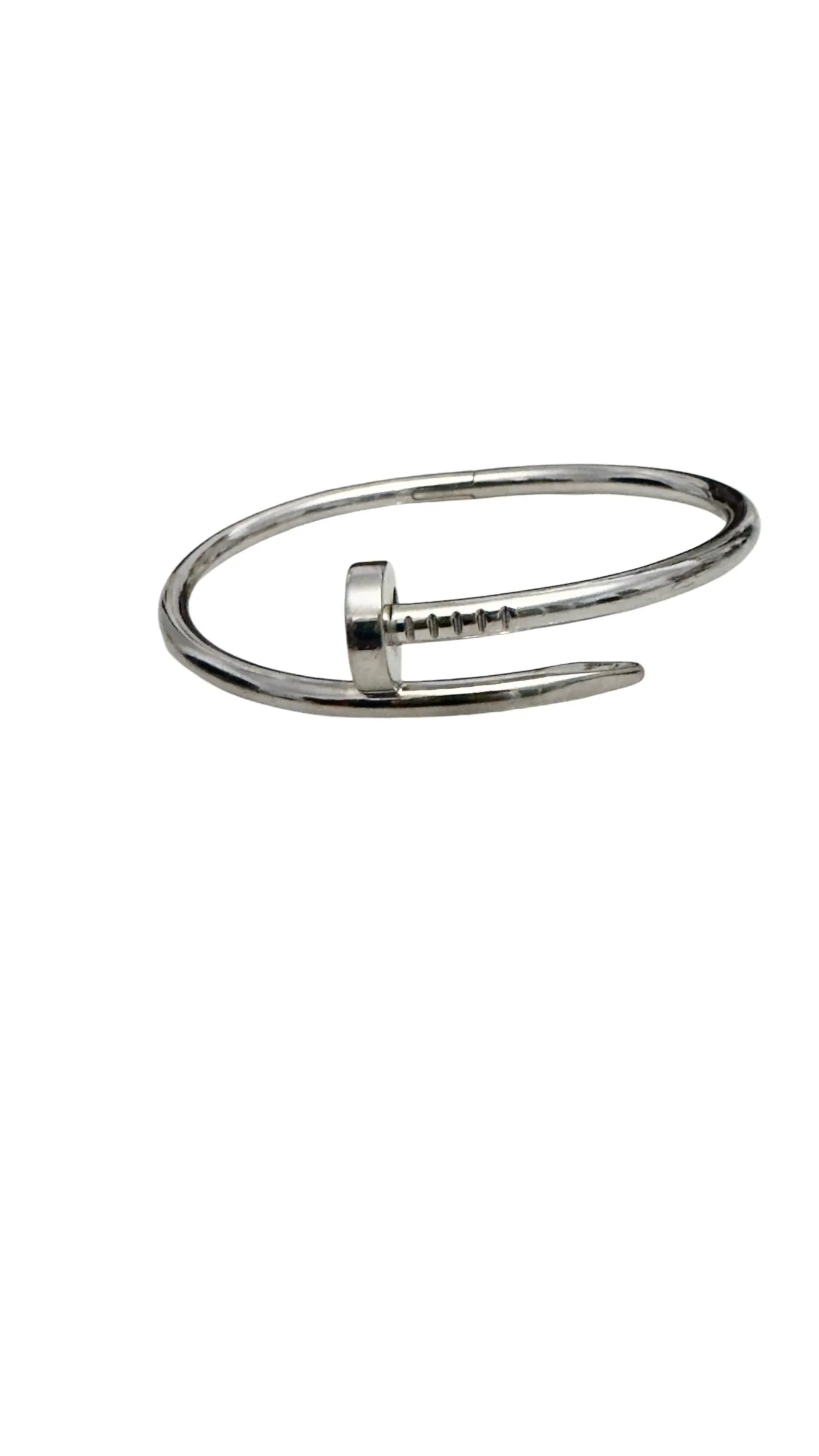 Cartier Classic Model Juste Un Clou Bracelet White Gold, JUC Size 15
