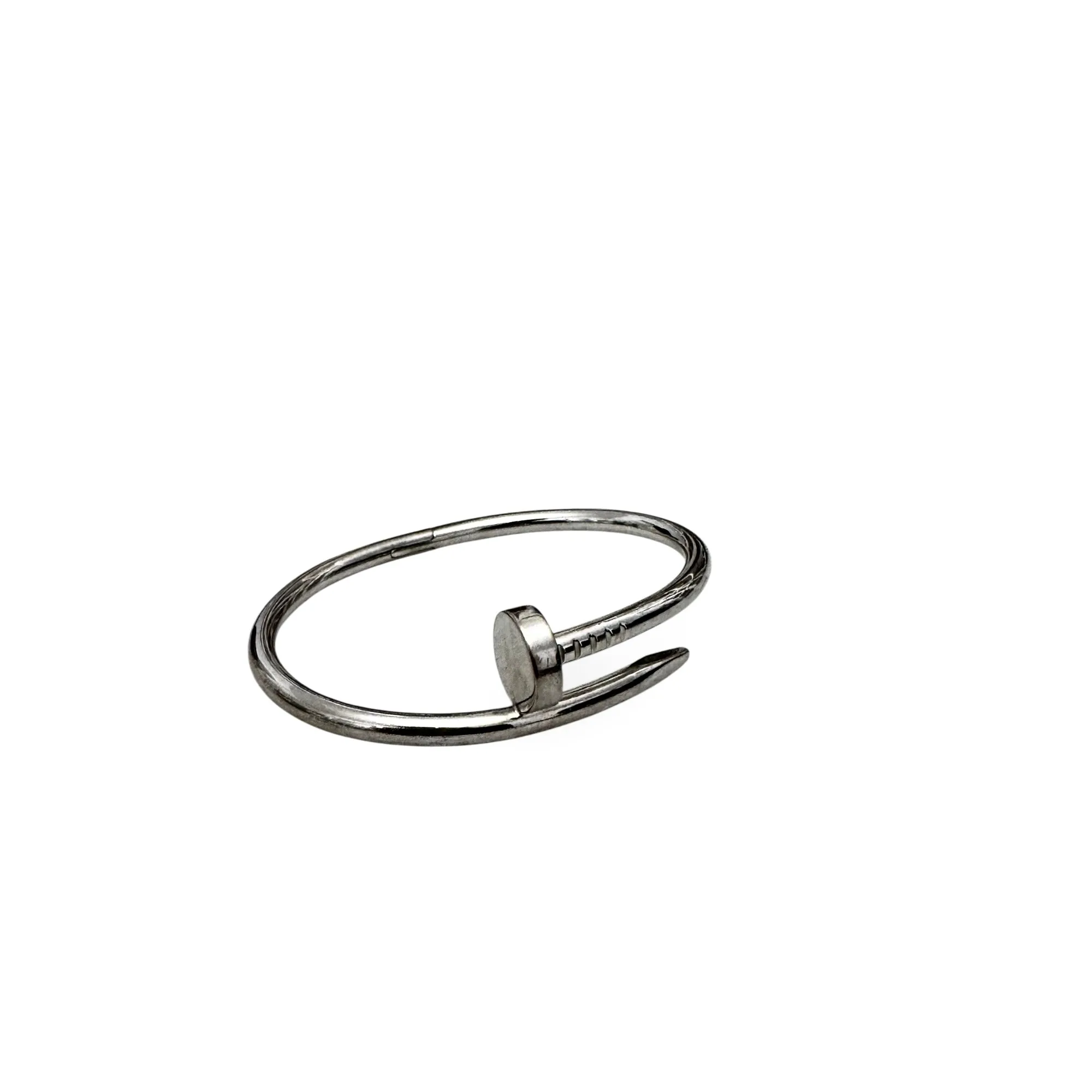 Cartier Classic Model Juste Un Clou Bracelet White Gold, JUC Size 15