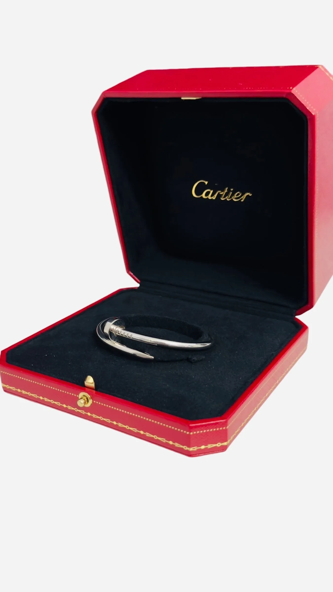 Cartier Classic Model Juste Un Clou Bracelet White Gold, JUC Size 15