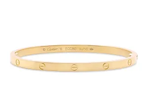 Cartier 'Love' Bracelet in 18K Gold, Small Model, Size 16