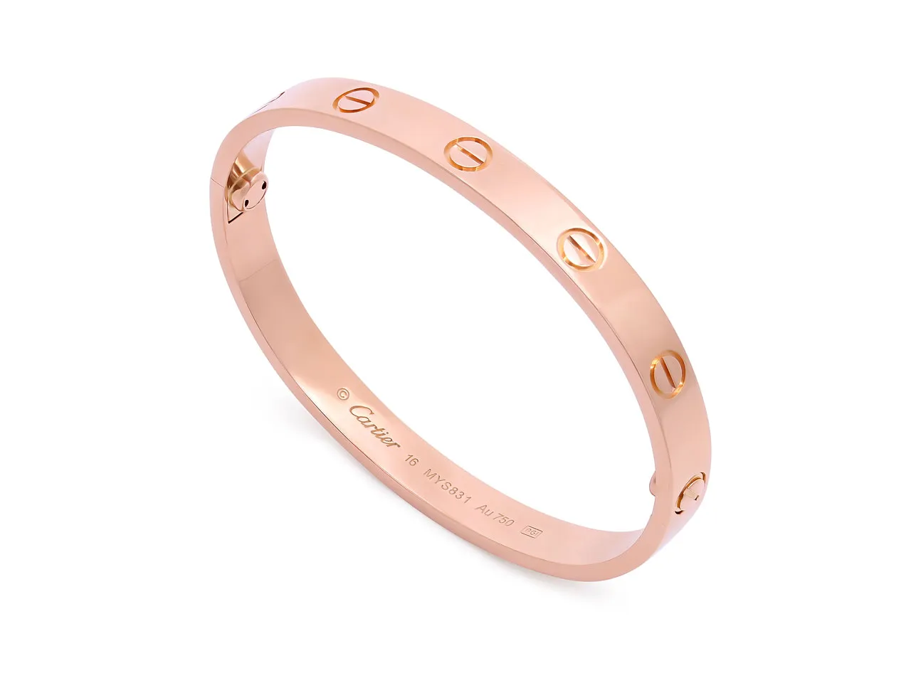 Cartier 'Love' Bracelet in 18K Rose Gold, Classic Model, Size 16