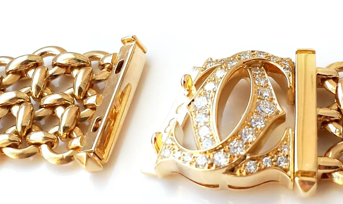 Cartier Penelope 3-row Choker / Necklace in 18k Gold with Diamonds