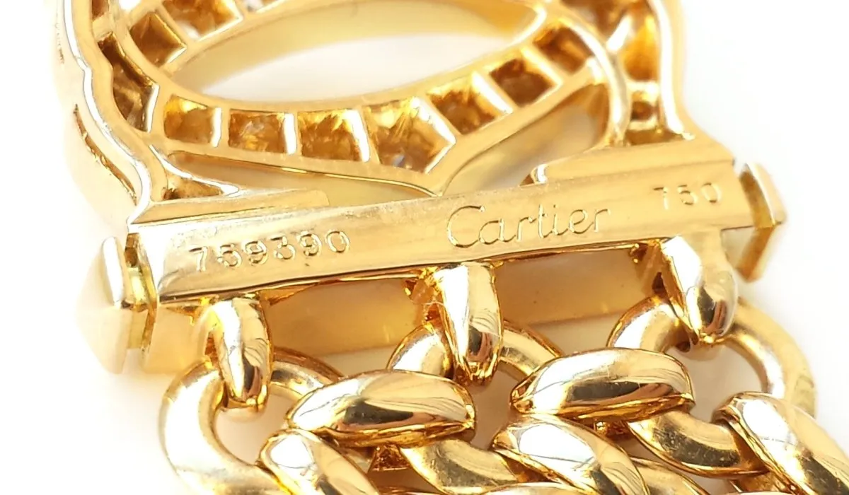 Cartier Penelope 3-row Choker / Necklace in 18k Gold with Diamonds