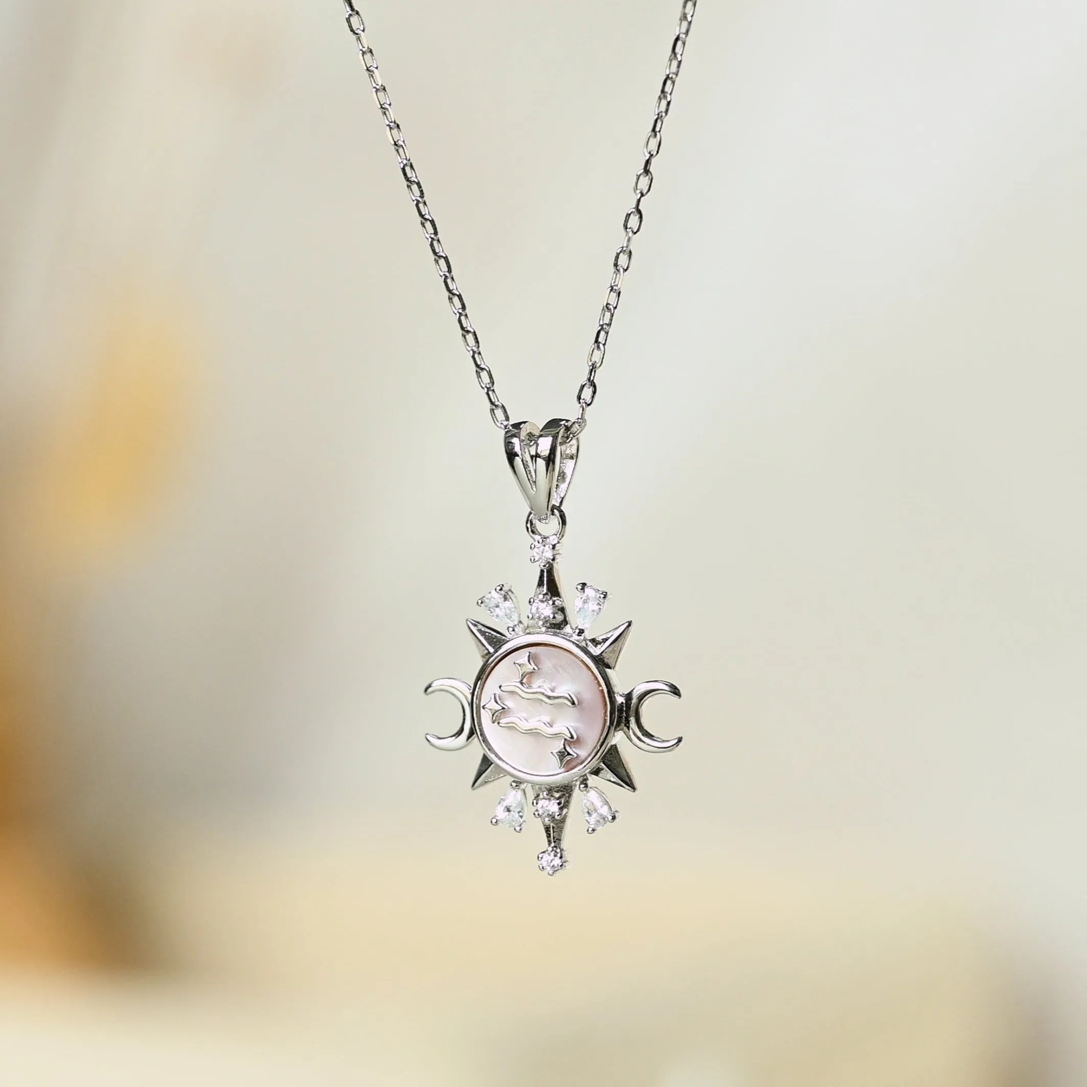 Celestial Horoscope Pendant - Aquarius