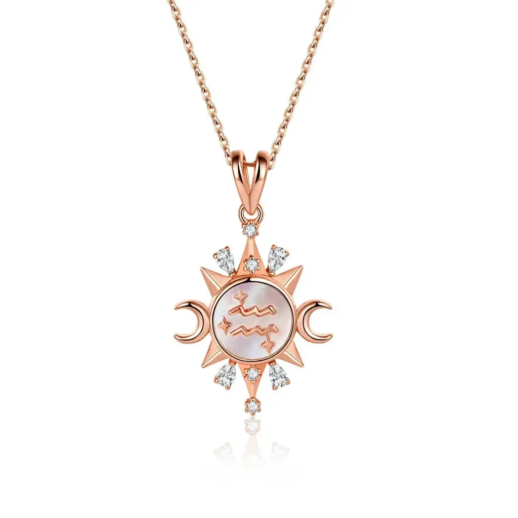 Celestial Horoscope Pendant - Aquarius