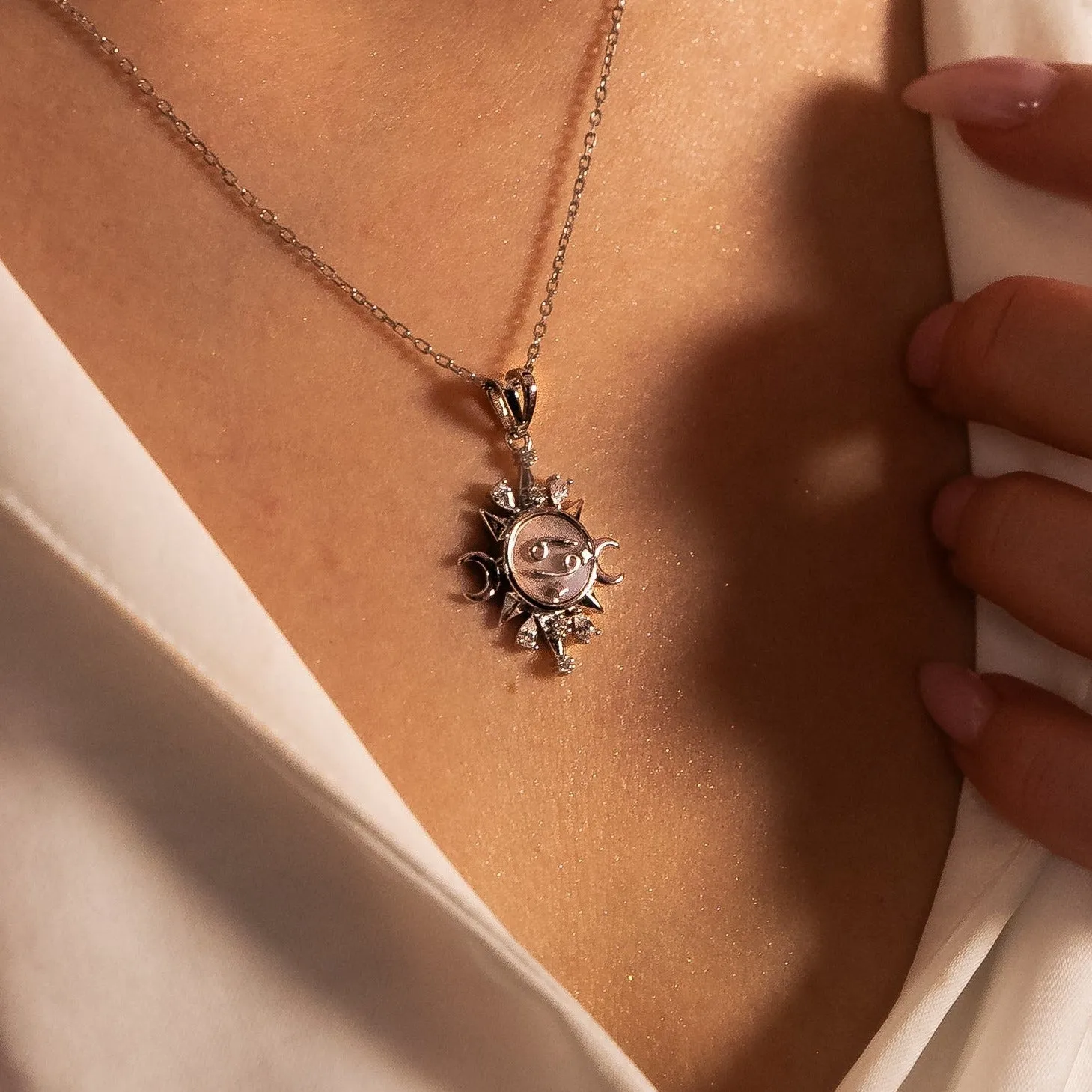 Celestial Horoscope Pendant - Cancer