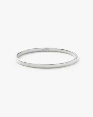 Classic Round Bangle | Silver Plated