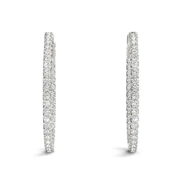Colette - Inside Out Diamond Hoop Earrings 0.50ct