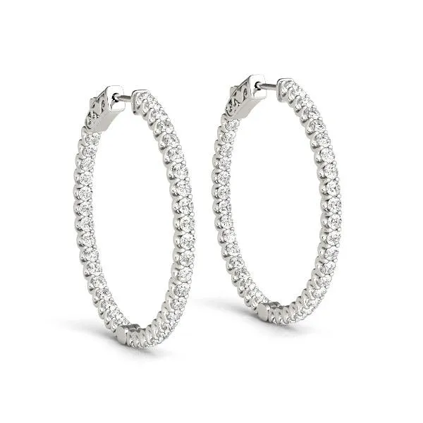 Colette - Inside Out Diamond Hoop Earrings 0.50ct