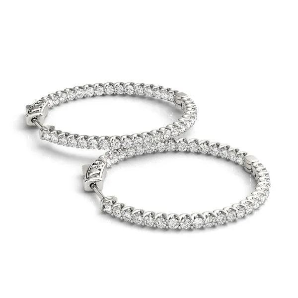 Colette - Inside Out Diamond Hoop Earrings 0.50ct