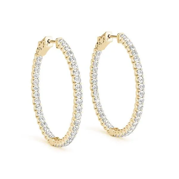 Colette - Inside Out Diamond Hoop Earrings 0.50ct