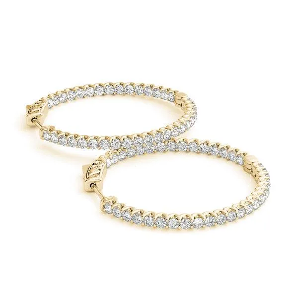 Colette - Inside Out Diamond Hoop Earrings 0.50ct